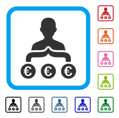 Euro kapitalist çerçeveli simgesi