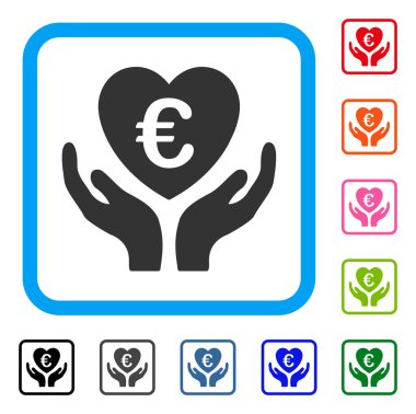 Euro eller simgesini çerçeveli