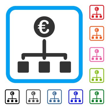 Euro nakit akışı simgesi çerçeveli