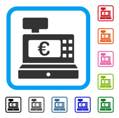 Euro benzin simgesi çerçeveli