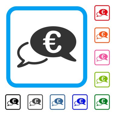 Avrupa sohbet simgesi çerçeveli