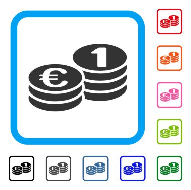 Euro sikke simge çerçeveli