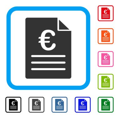 Euro belge simgesi çerçeveli