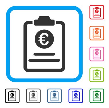 Euro fiyatları Pad simgesi çerçeveli