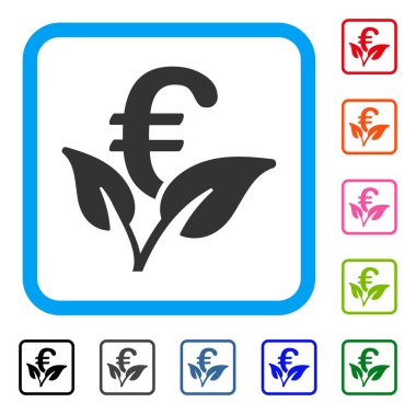 Euro başlangıç Filiz simgesi çerçeveli