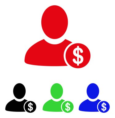 Bankacı vektör simgesi