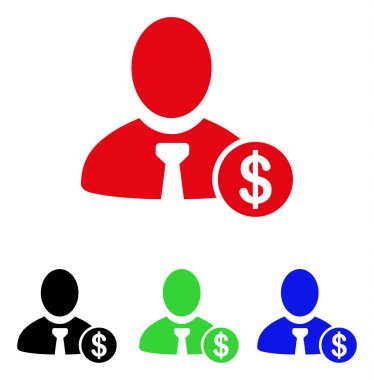 Bankacı vektör simgesi