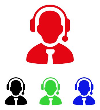 Çağrı Merkezi patron vektör simgesi