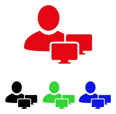 Bilgisayar yöneticisi vektör simgesi