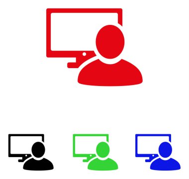 Bilgisayar kullanıcı vektör simgesi