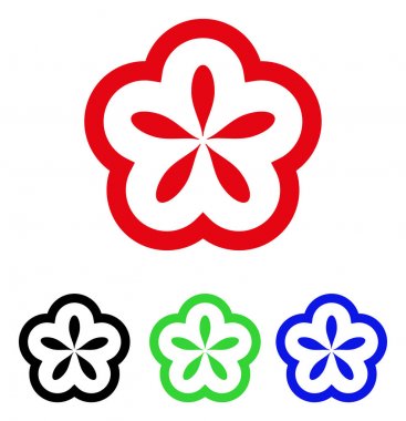 çiçek vektör simgesi