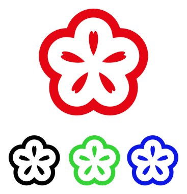 çiçek vektör simgesi