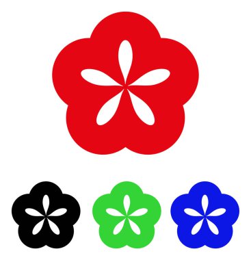 çiçek vektör simgesi