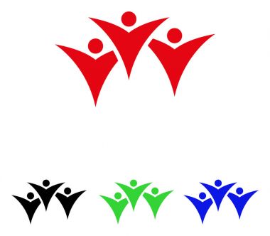 Gelecek insanlar grup vektör simgesi