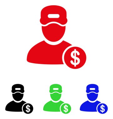 Adam maaş vektör simgesi