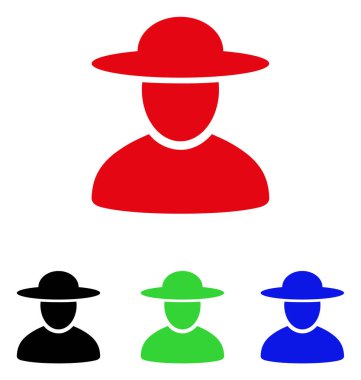 Şapka adam vektör simgesi