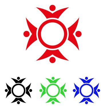 İnsan işbirliği vektör simgesi