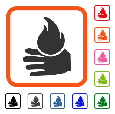 El çerçeveli simgesi yanmak