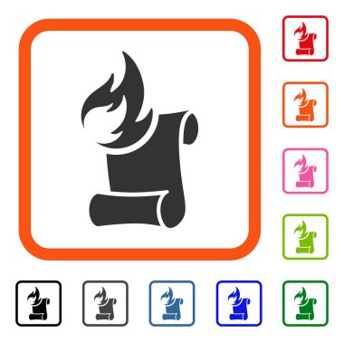 El yazması çerçeveli simgesi yanmak