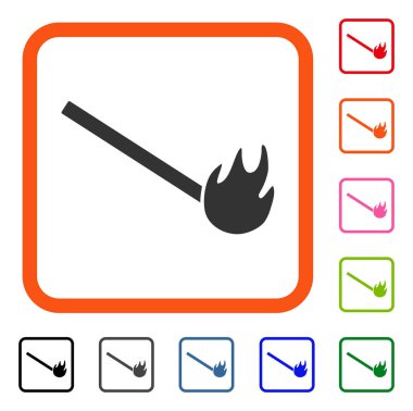 Yanık maç simgesi çerçeveli