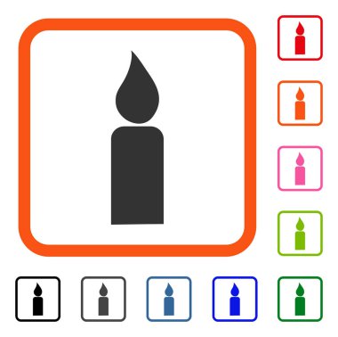 Mum simgesi çerçeveli