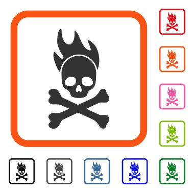 Ölüm ateş simgesi çerçeveli