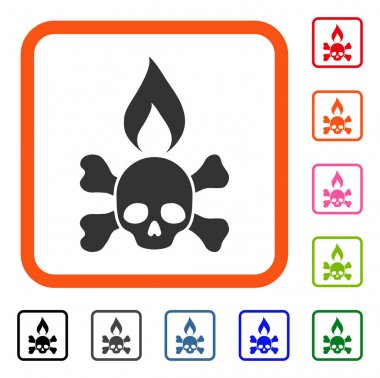 Ölüm ateşleme simgesi çerçeveli