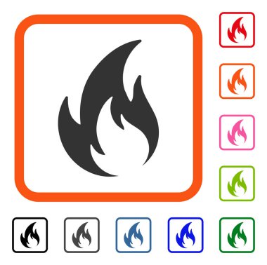 Alev simgesi çerçeveli