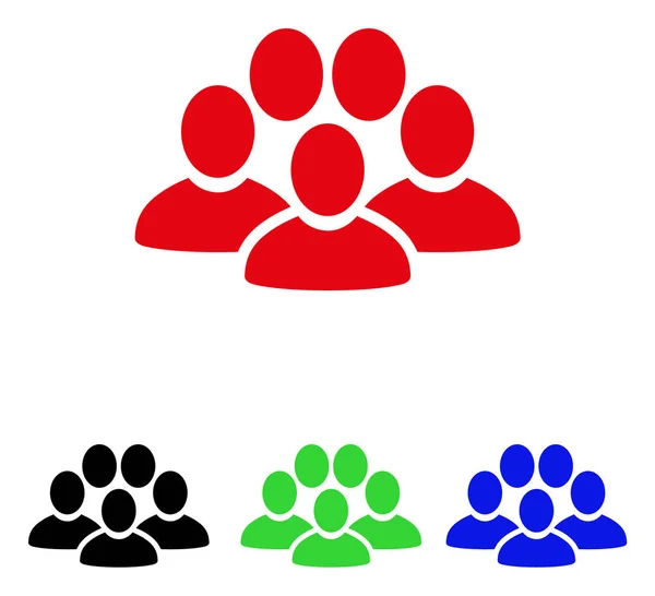 People Crowd Vector Icon