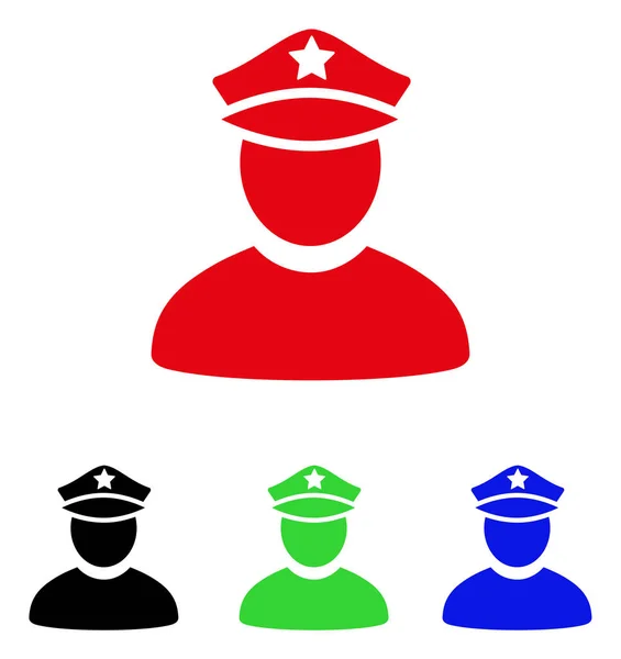 Policeman Vector Icon — Stock Vector