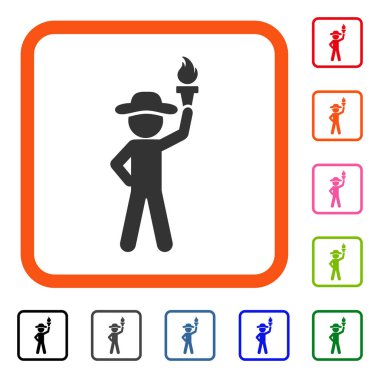 Özgürlük Meşalesi beyle simgesi çerçeveli