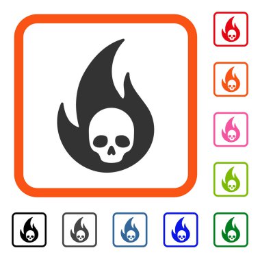 Cehennem ateşi simgesi çerçeveli