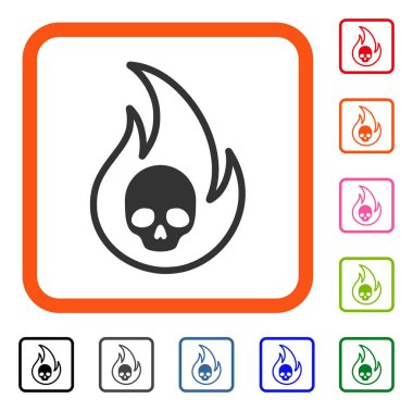 Cehennem ateşi simgesi çerçeveli