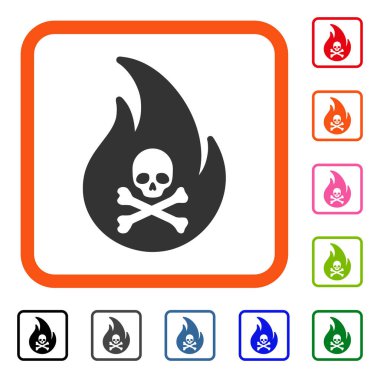 Cehennem ateşi simgesi çerçeveli