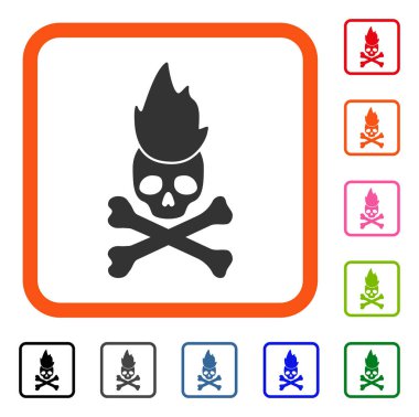 Cehennem ateşi simgesi çerçeveli