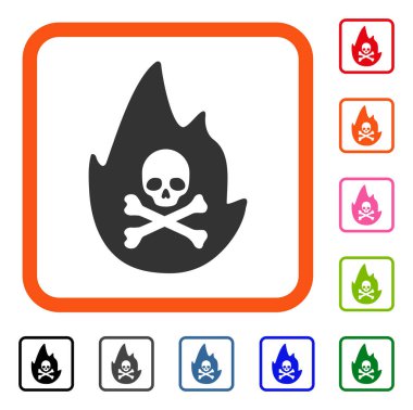 Cehennem ateşi simgesi çerçeveli