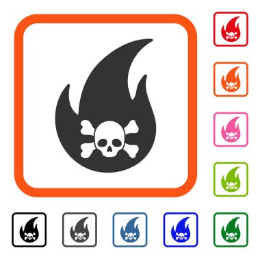 Cehennem ateşi simgesi çerçeveli