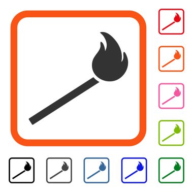 Maç ateş simgesi çerçeveli