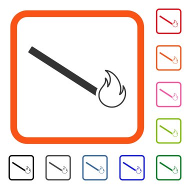 Maç alev simgesi çerçeveli