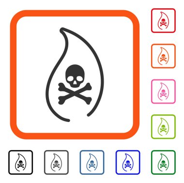 Ölümlü alev simgesi çerçeveli