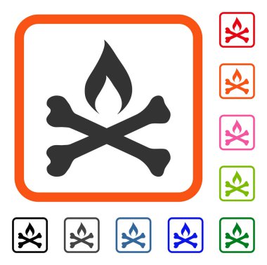 Ölümlü ateşleme simgesi çerçeveli