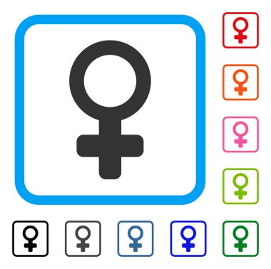 Kadın sembol simge çerçeveli