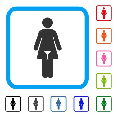 Kadın simgesi çerçeveli