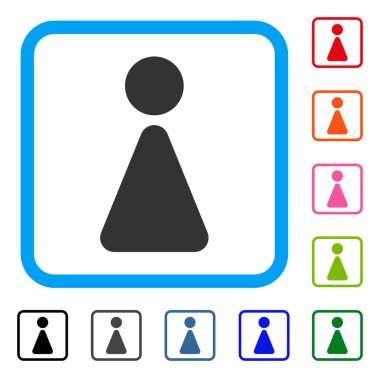 Kadın simgesi çerçeveli