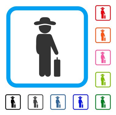 Beyefendi Bagaj simgesi çerçeveli