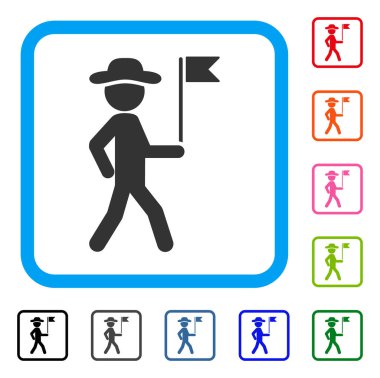 Beyefendi bayrak Kılavuzu simgesini çerçeveli