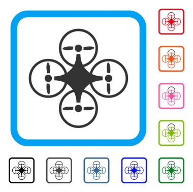 Hava helikopter simgesi çerçeveli