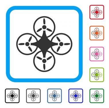 Hava dron simgesi çerçeveli