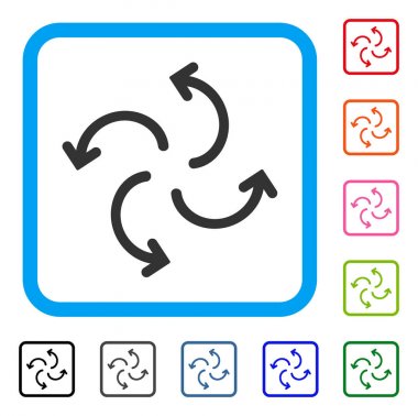 Siklon okları simge çerçeveli