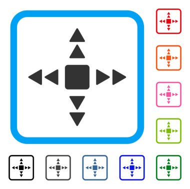 Yön üçgen simgesini çerçeveli